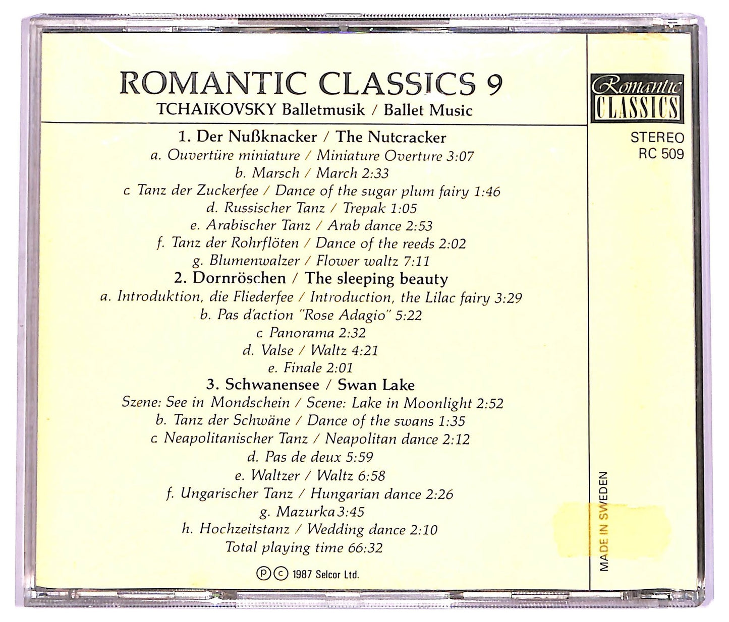 EBOND Tchaikovsky - Romantic Classics 9 Ballet Music CD CD071721