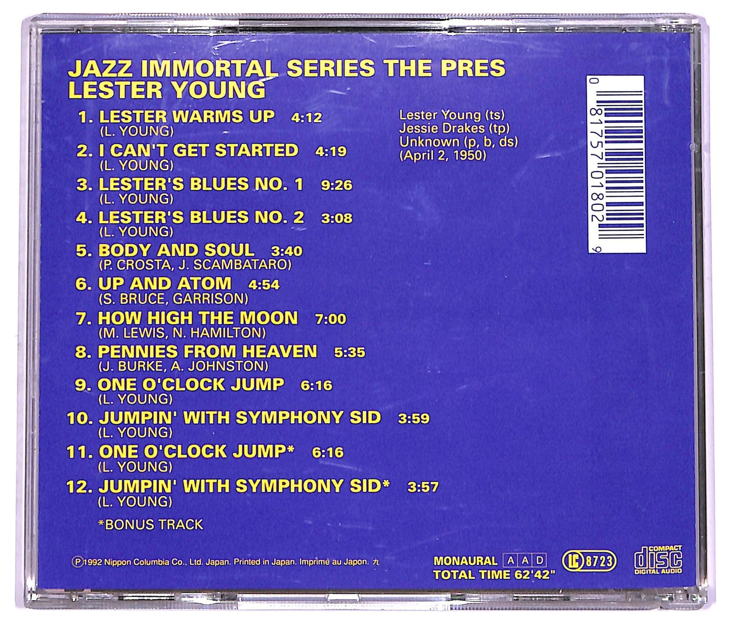 EBOND Lester Young - The Pres CD CD071750