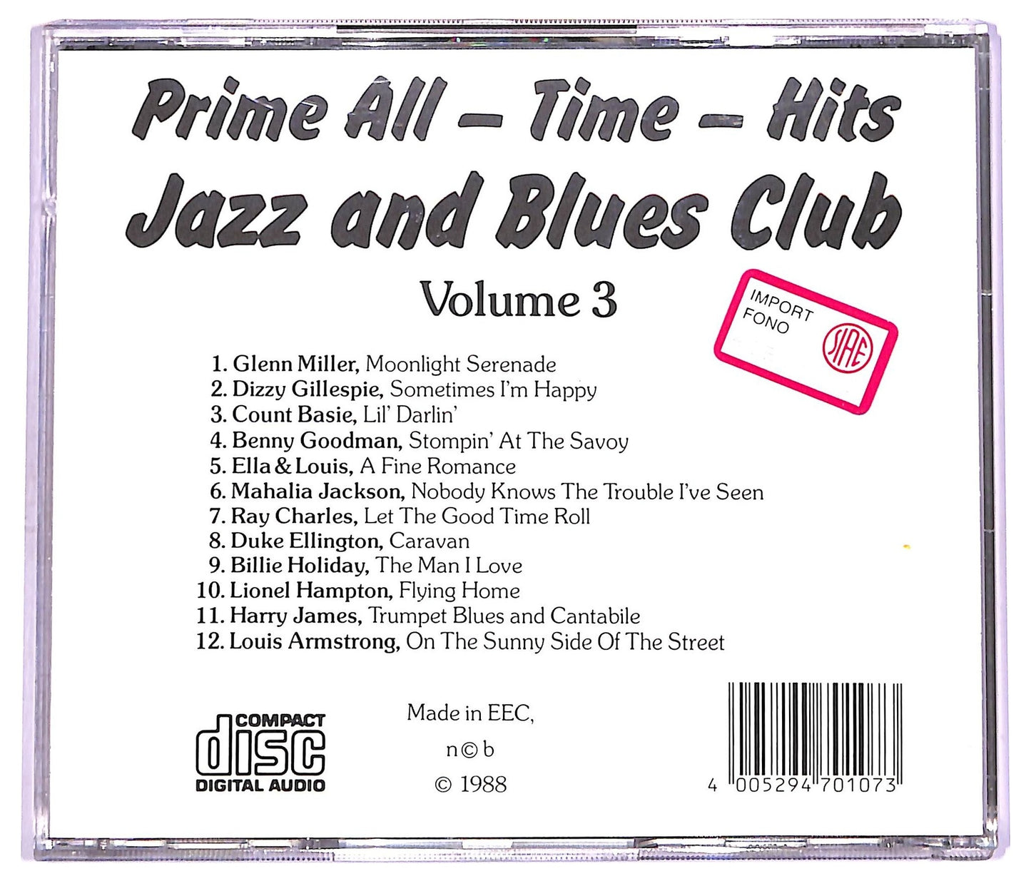 EBOND Various - Prime All - Time - Hits - Jazz And Blues Club Volume 3 CD CD071832