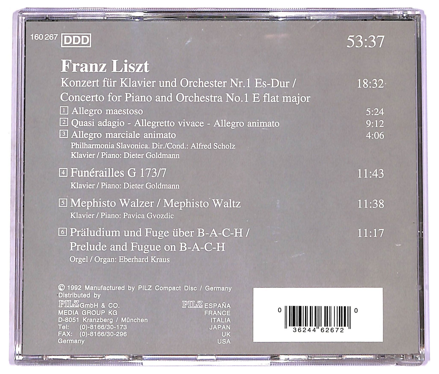 EBOND Franz Liszt - Mephisto Walzer Praludium Und Fuge Uber B-A-C-H And Others CD CD071837