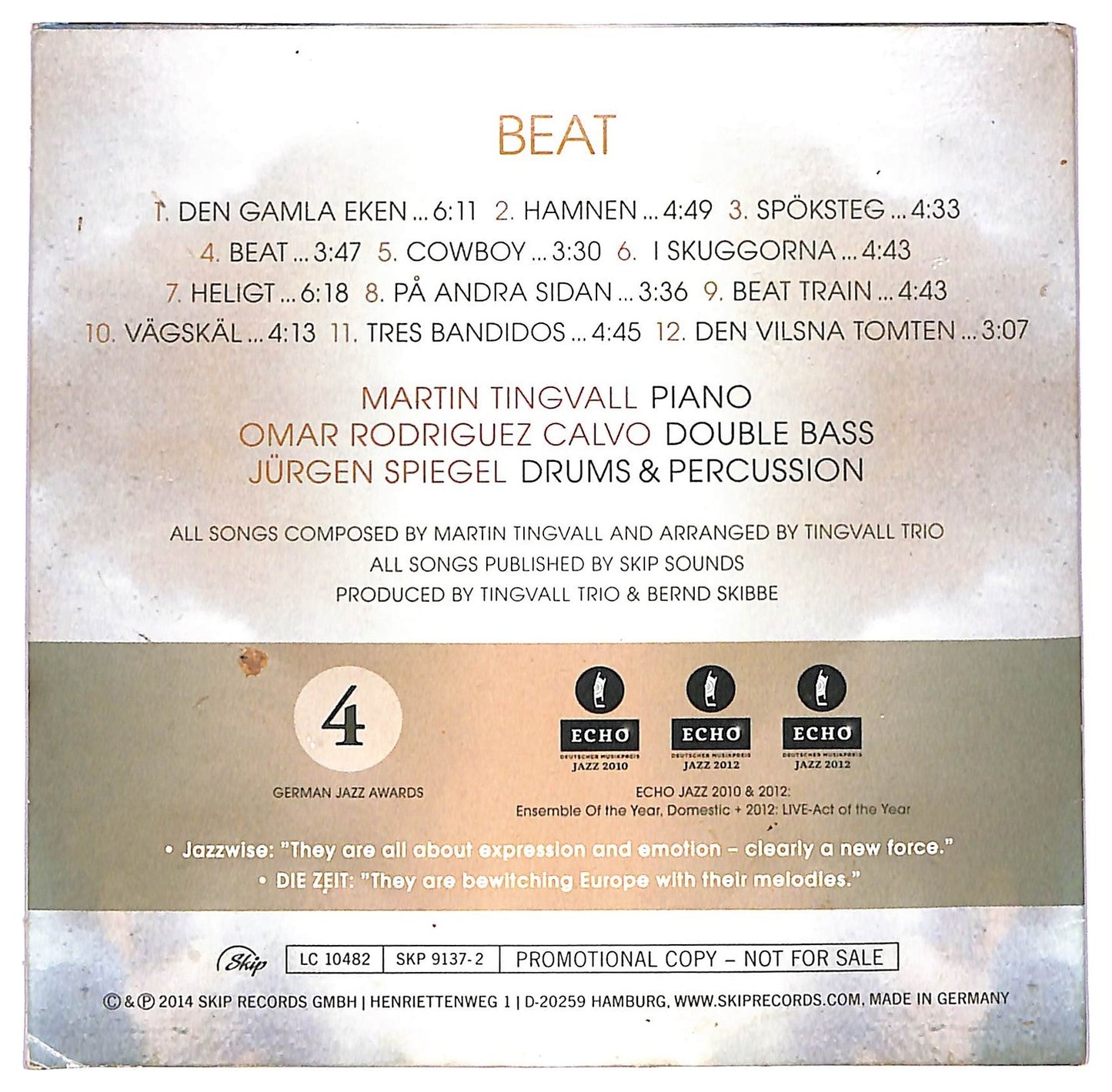 EBOND Tingvall Trio - Beat CD CD071848