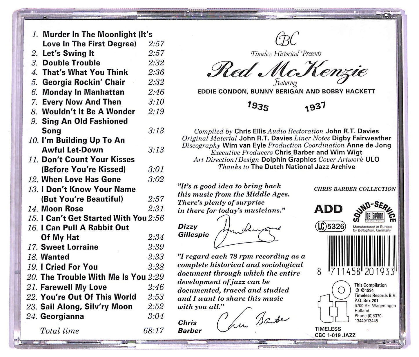 EBOND Red McKenzie - Red McKenzie 1935-1937 CD CD071860