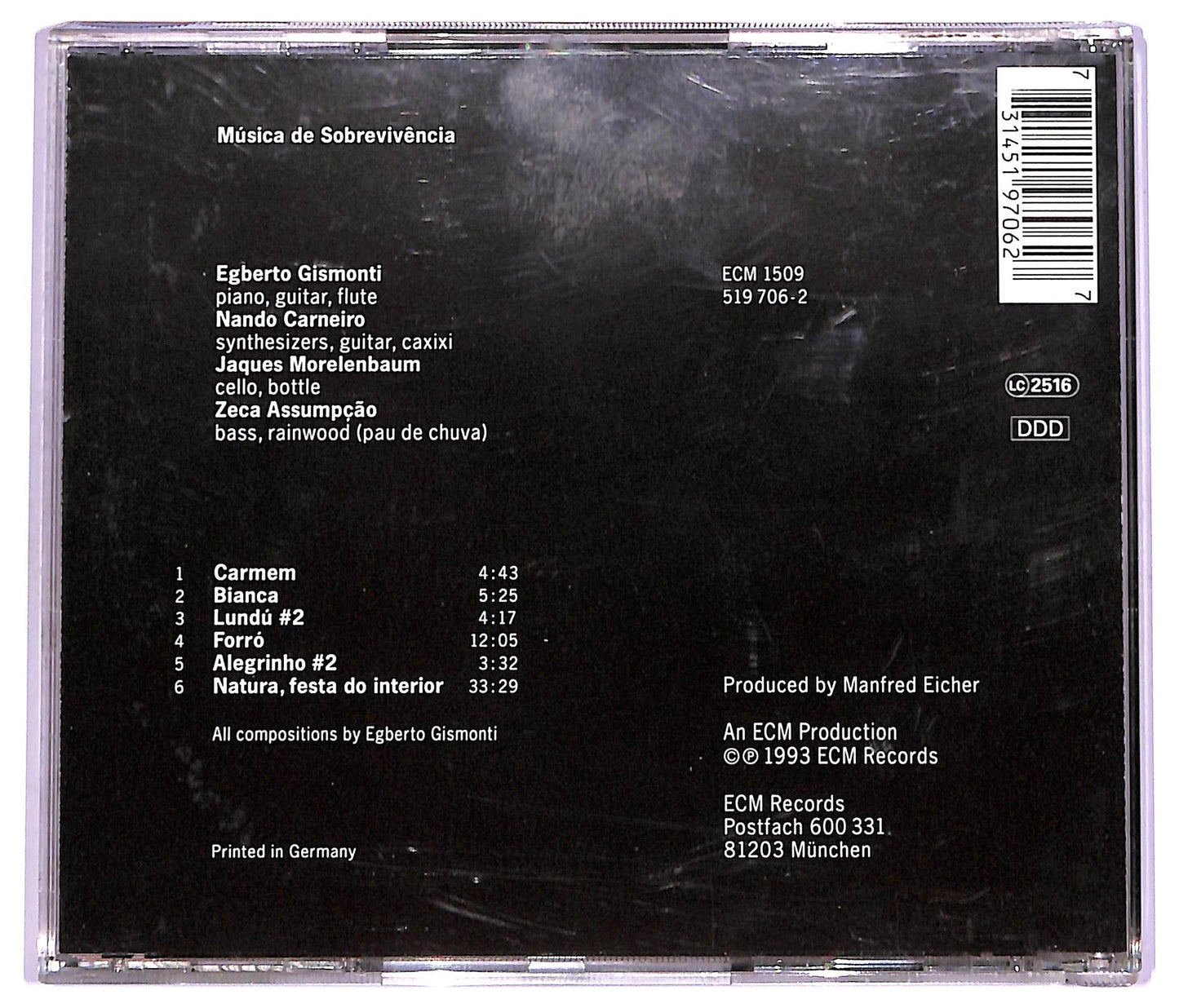 EBOND Egberto Gismonti Group - Musica De Sobrevivencia CD CD071861