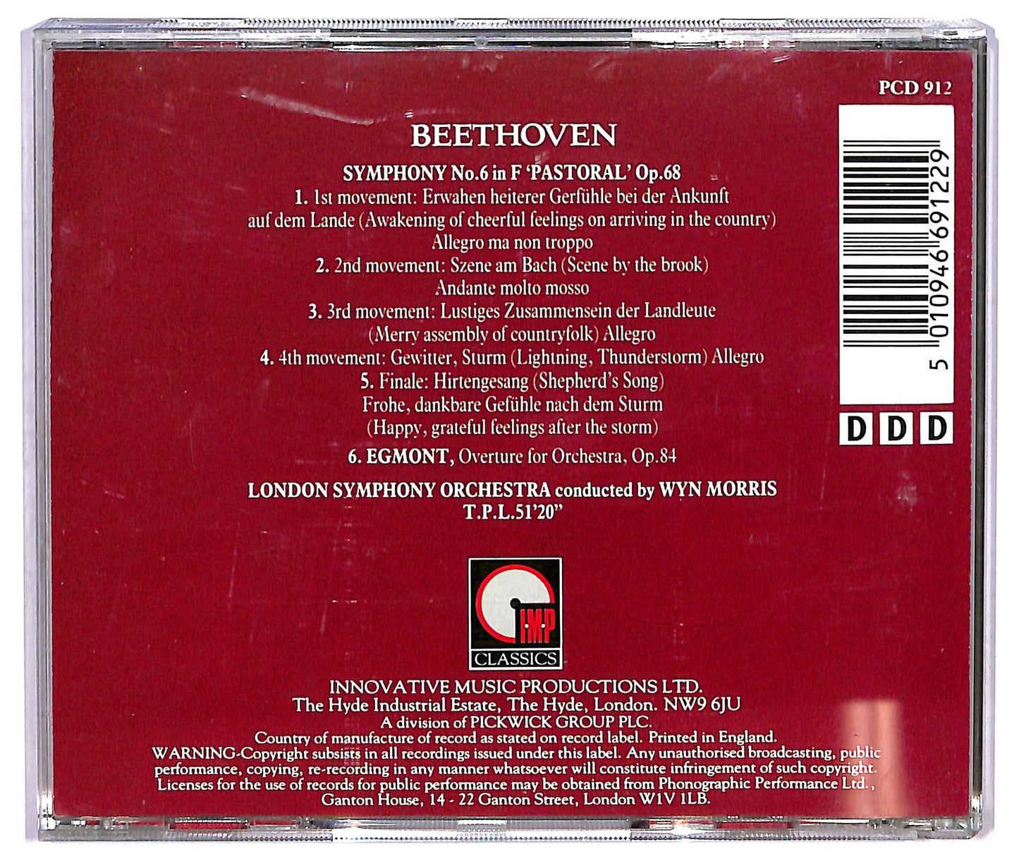 EBOND Beethoven - Symphony No. 6 In F Pastoral Op. 68 CD CD071922