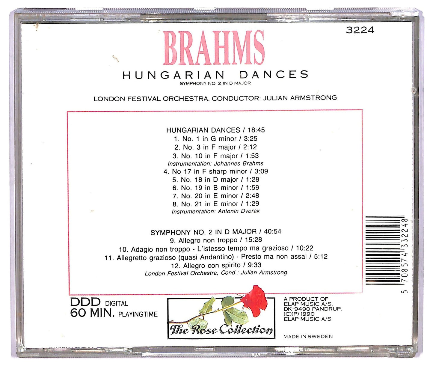 EBOND Brahms - Hungarian Dances Symphony No. 2 In D Major CD CD071926