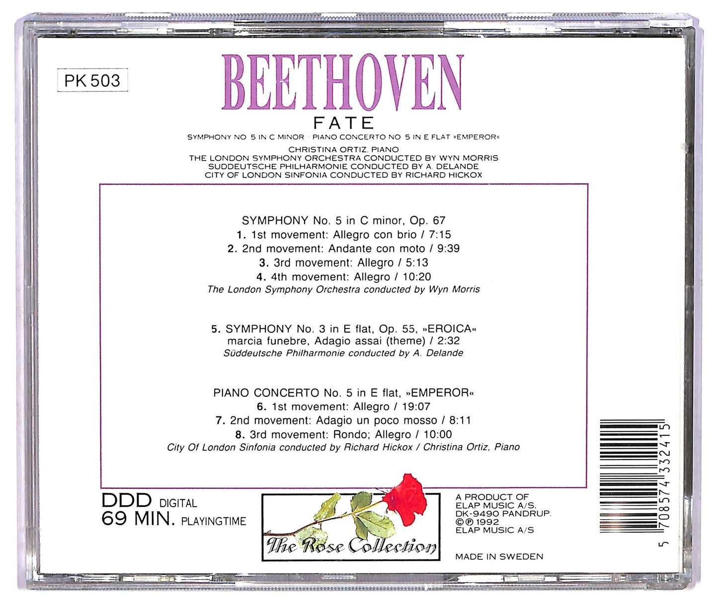 EBOND Beethoven - Fate Symphony No. 5 In C Minor Piano Concerto No. 5 In E Flat Emperor CD CD071930