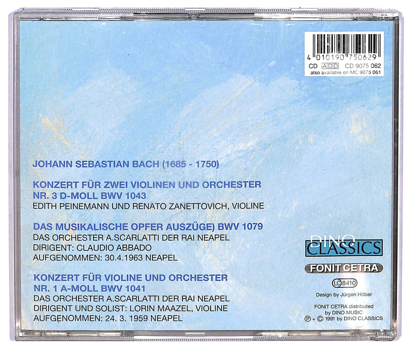 EBOND Johann Sebastian Bach - Violinkonzert Nr.1 a-moll BWV 1043 CD CD071935