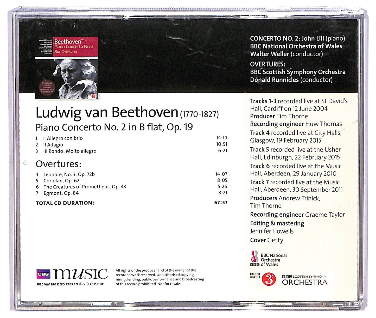 EBOND Beethoven - Piano Concerto No.2 plus Overtures CD CD071937