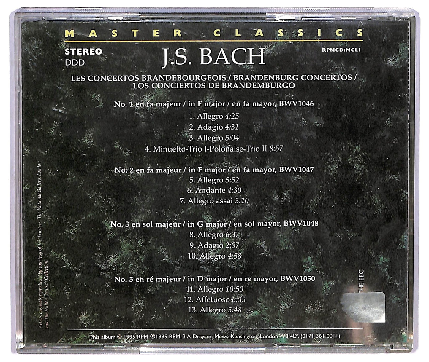 EBOND Bach - Brandenburg Concertos 1 2 3 5 CD CD071939