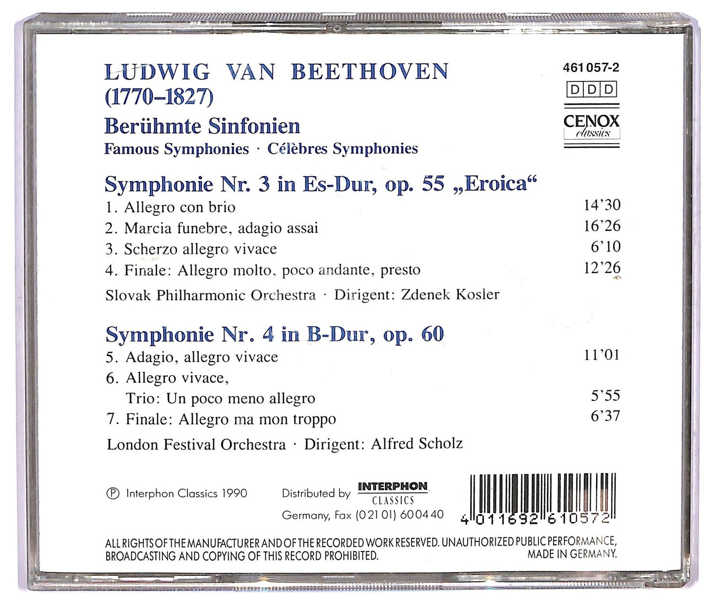 EBOND Beethoven - Sinfonie No.3 Eroica CD CD071949