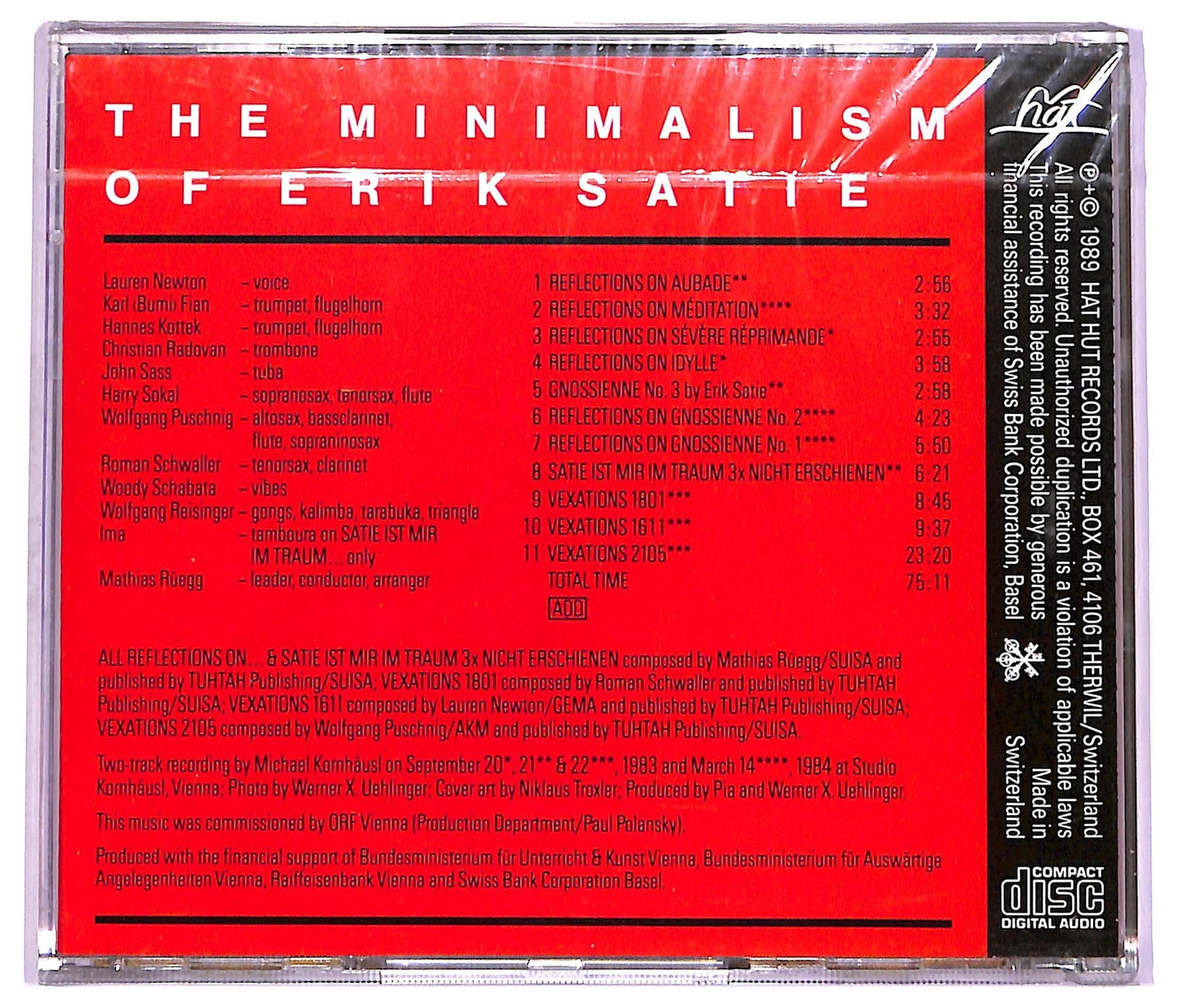 EBOND Vienna Art Orchestra - The Minimalism Of Erik Satie CD CD072102