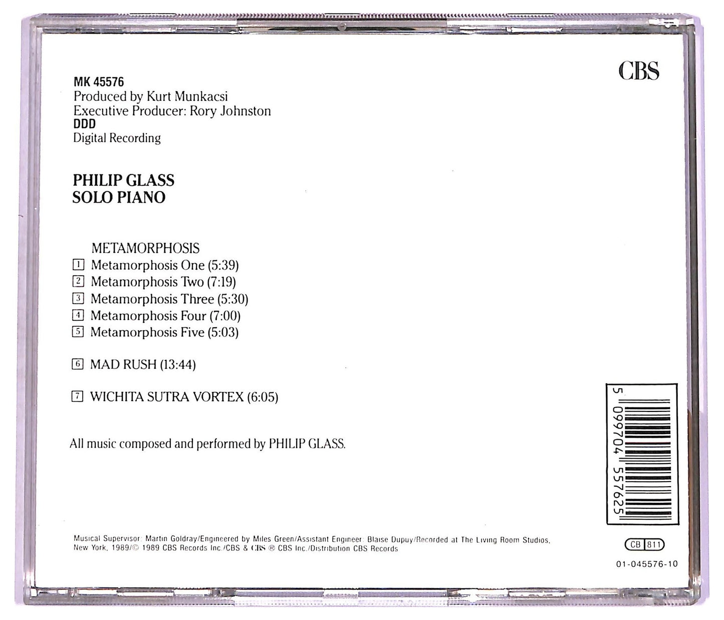 EBOND Philip Glass - Solo Piano CD CD072106