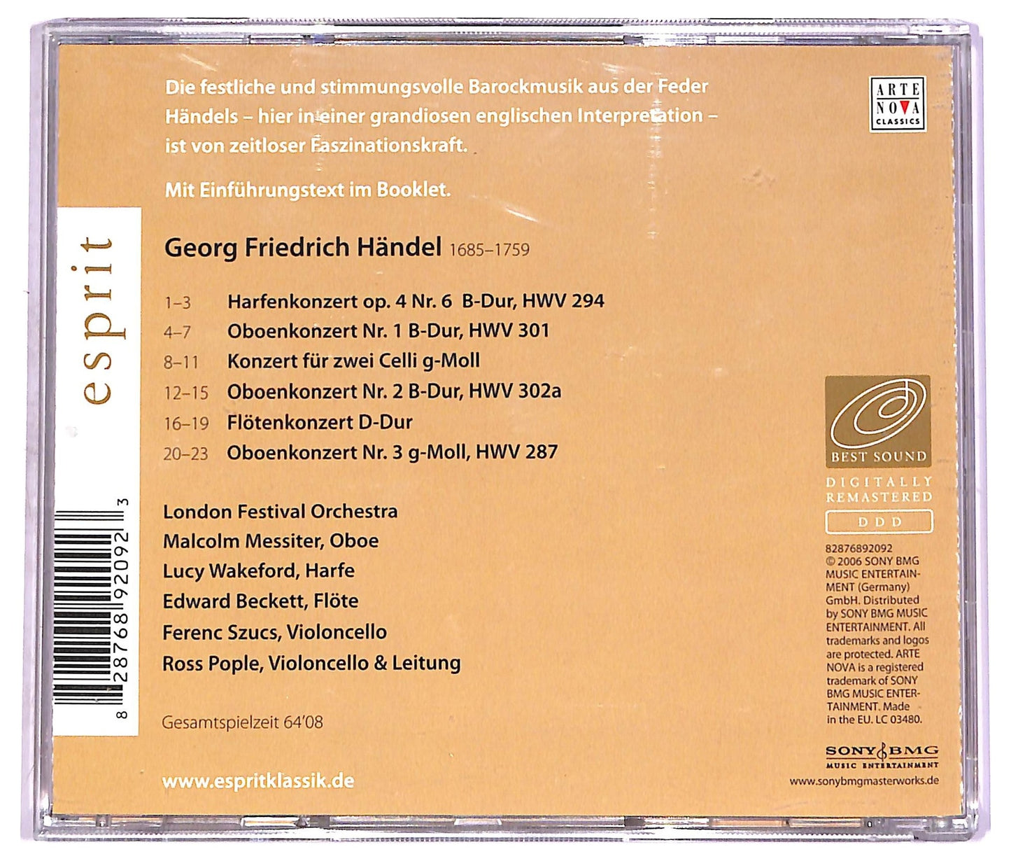 EBOND Handel , London Festival Orchestra - Barocke Konzerte CD CD072245