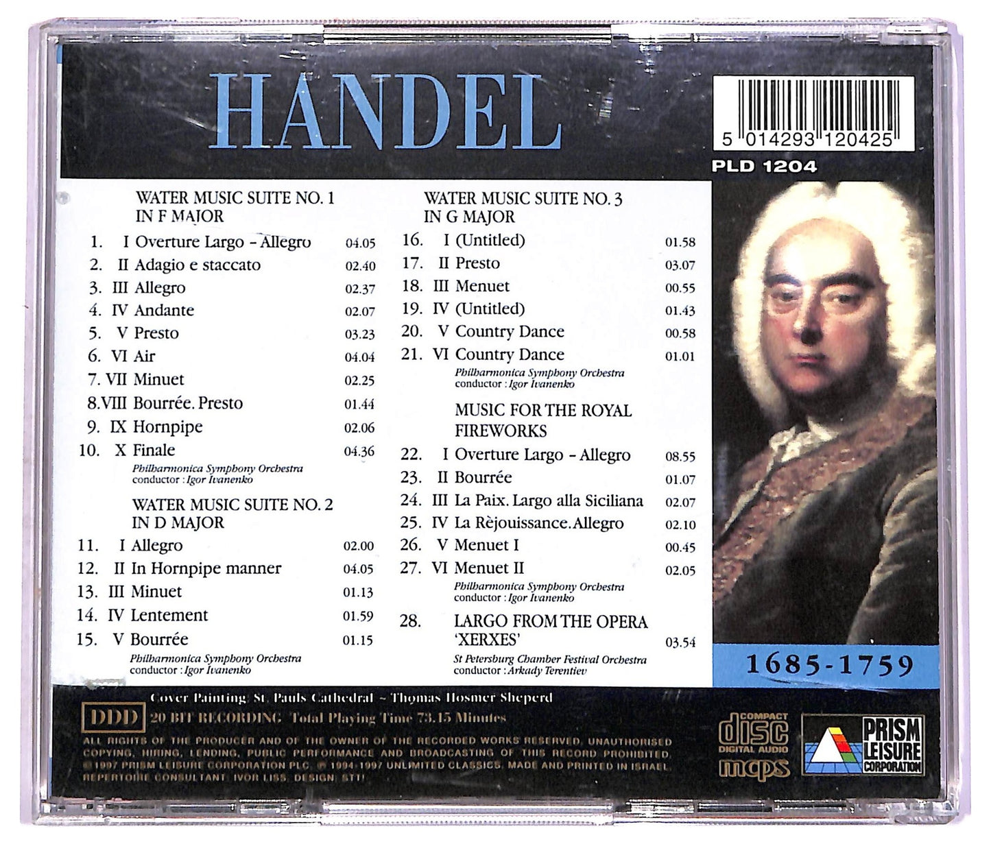 EBOND Handel - The Water Music Suites CD CD072247