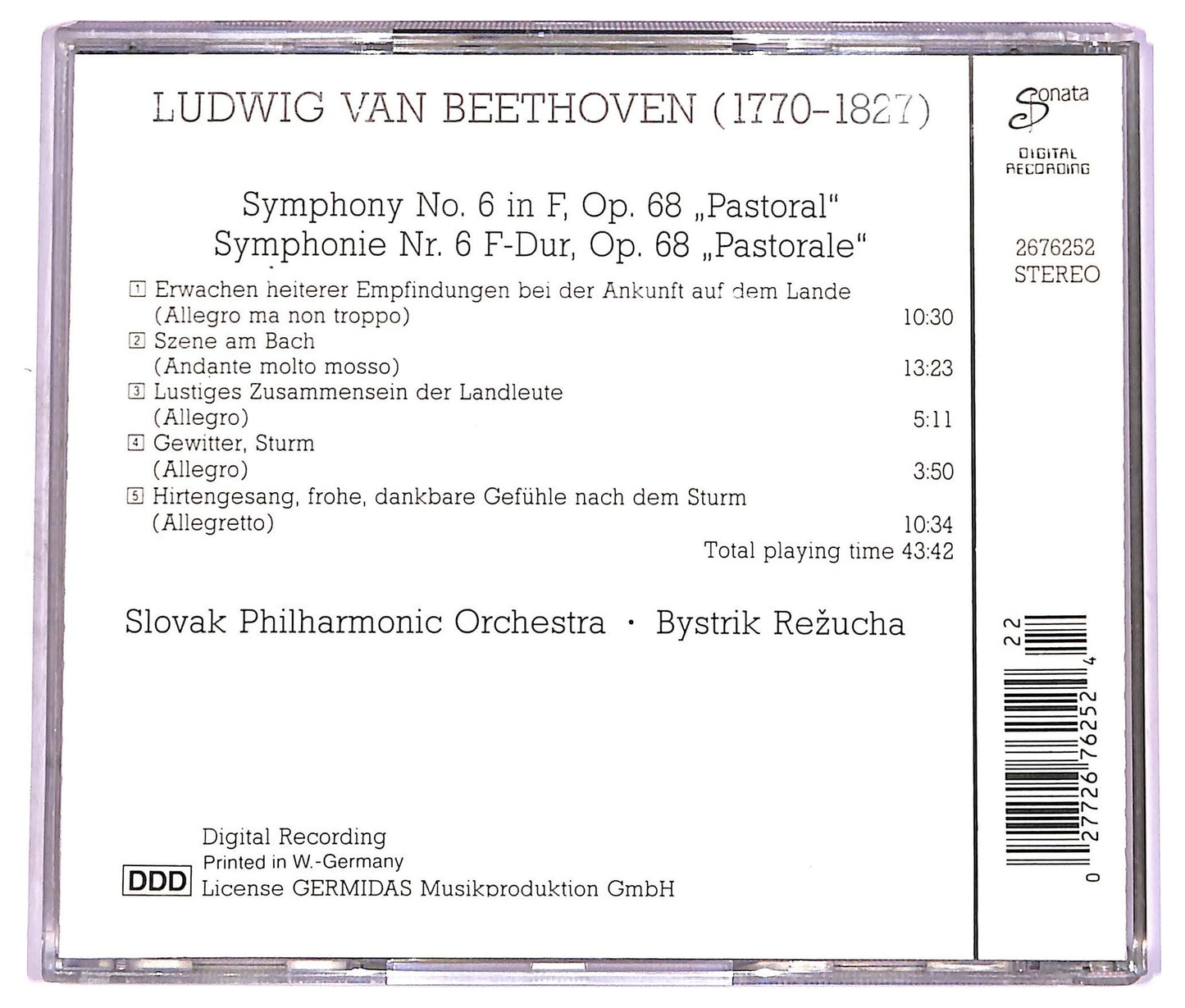 EBOND Beethoven - Symphony No. 6 In F Major, Op. 68 Pastoral CD CD072263