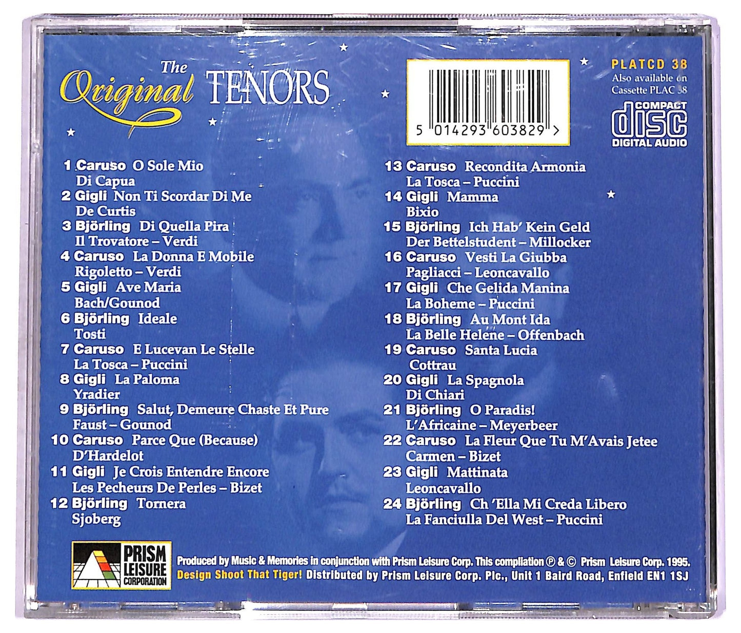 EBOND Enrico Caruso - The Original Tenors - 3 Great Tenors From The Golden Age Of Opera CD CD072304