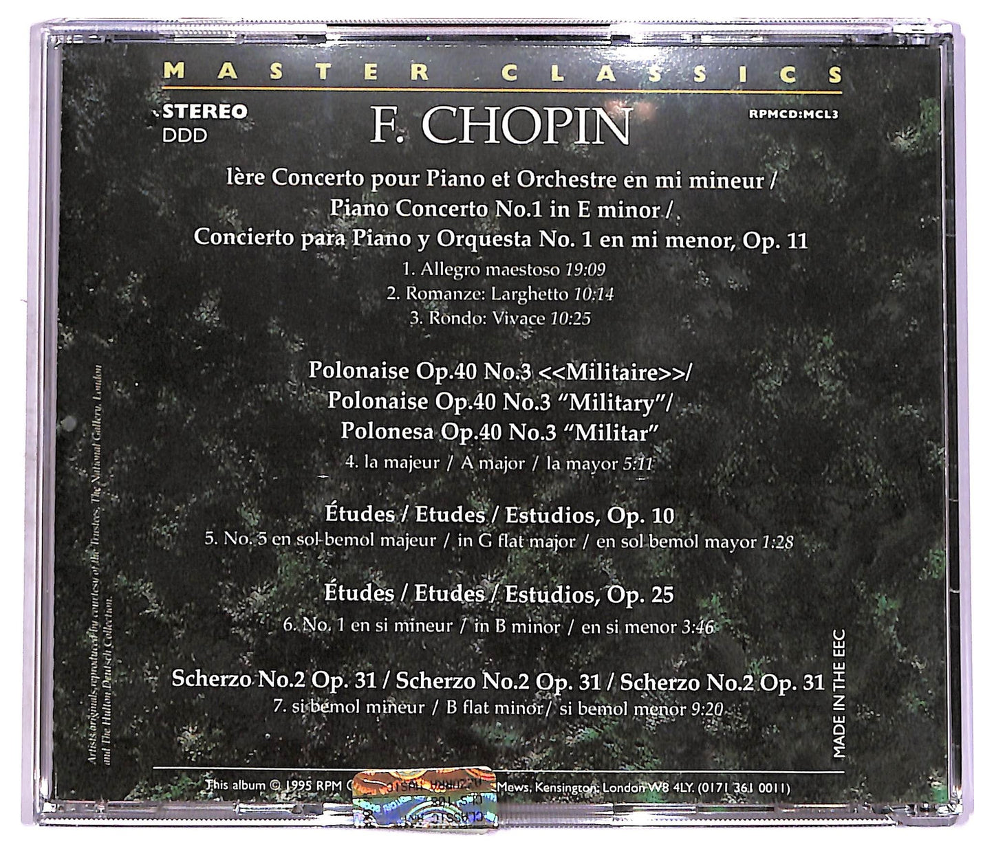 EBOND Chopin - Piano Concerto No.1 In E Minor CD CD072306