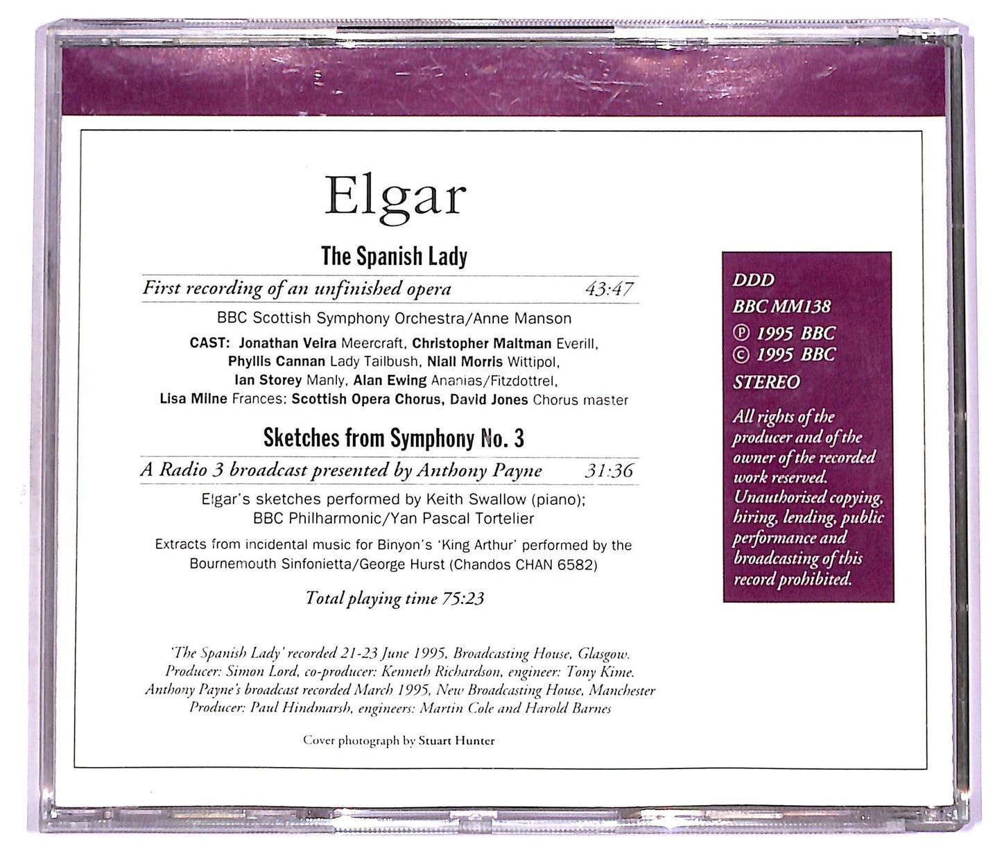 EBOND Elgar - The Spanish Lady And Sketches From Symphony No. 3 CD CD072307