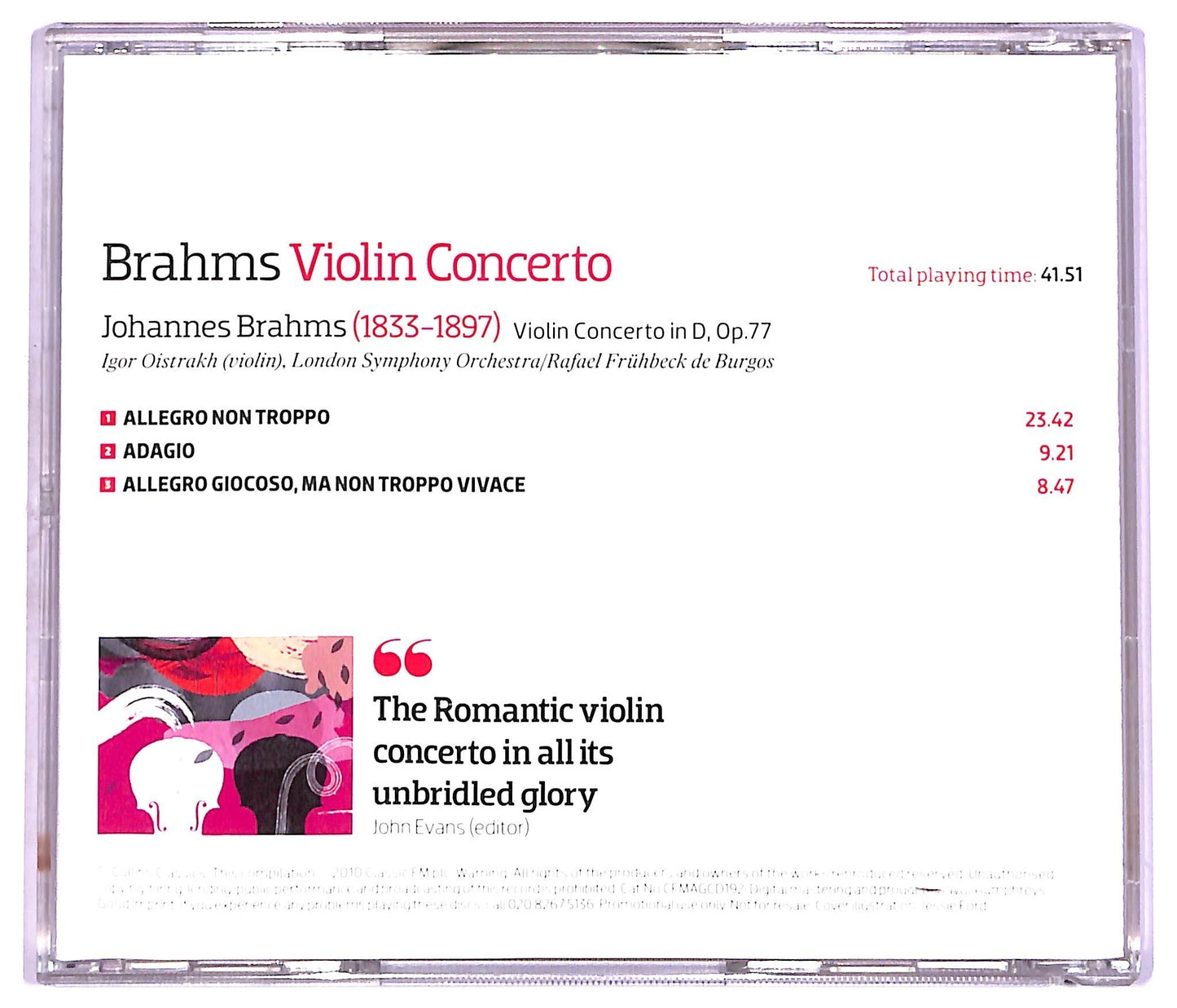 EBOND Brahms - Brahms Violin Concerto CD CD072308