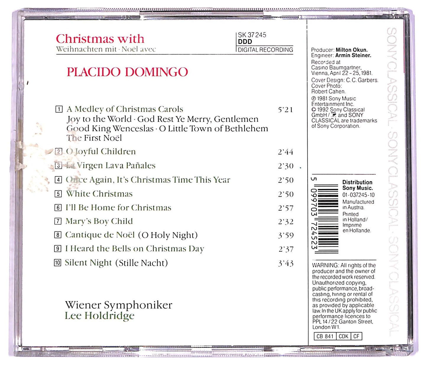 EBOND Placido Domingo - Christmas With Placido Domingo CD CD072319