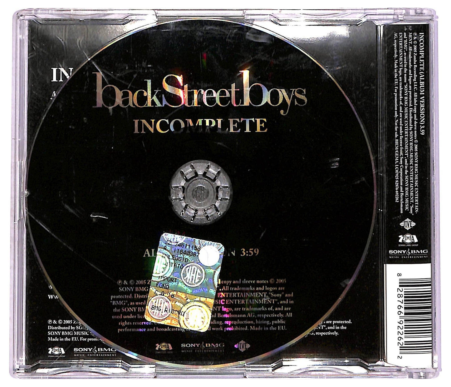 EBOND backStreetboys - Incomplete CD CD072346