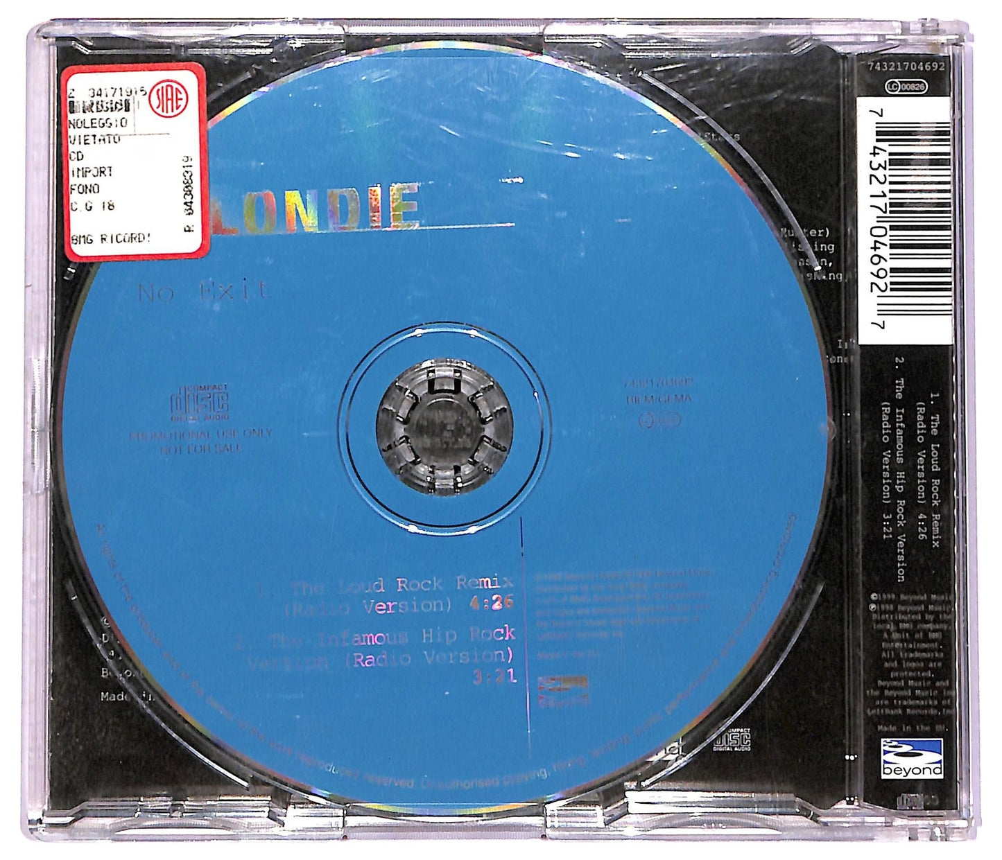 EBOND Blondie - No Exit CD CD072420