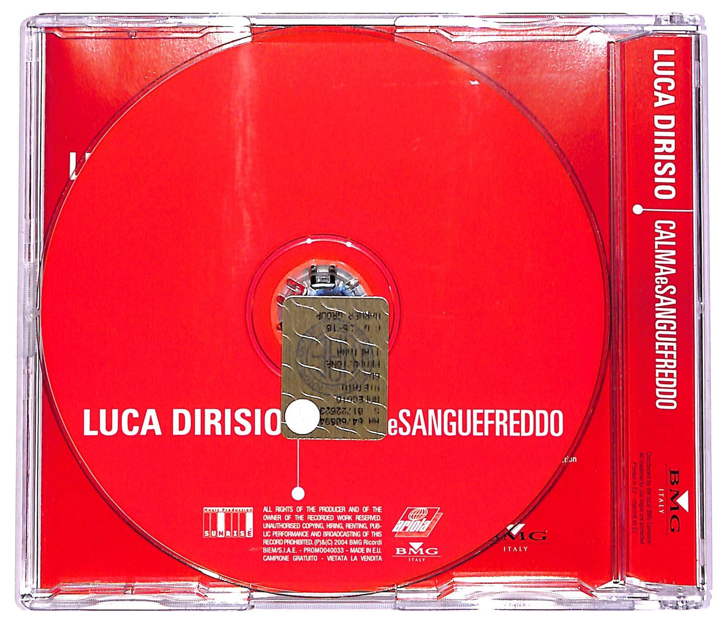 EBOND Luca Dirisio - Calma E Sangue Freddo CD CD072439