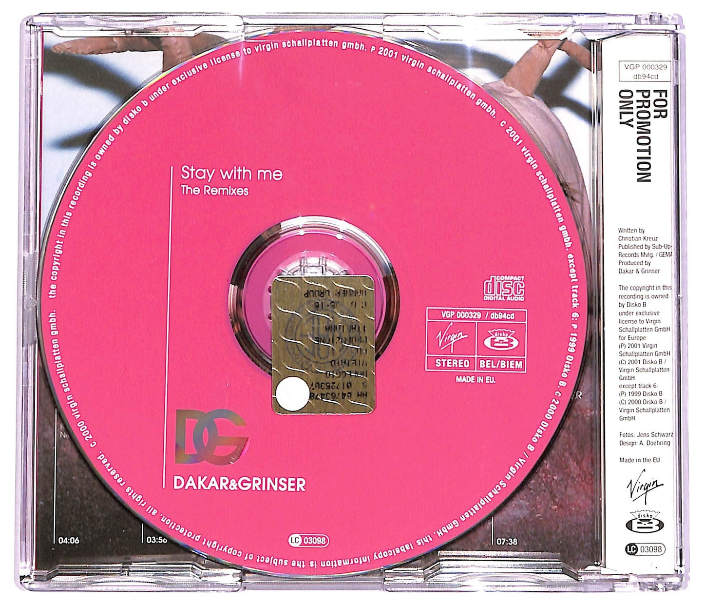 EBOND Dakar&Grinser - Stay With Me (The Remixes) CD CD072453