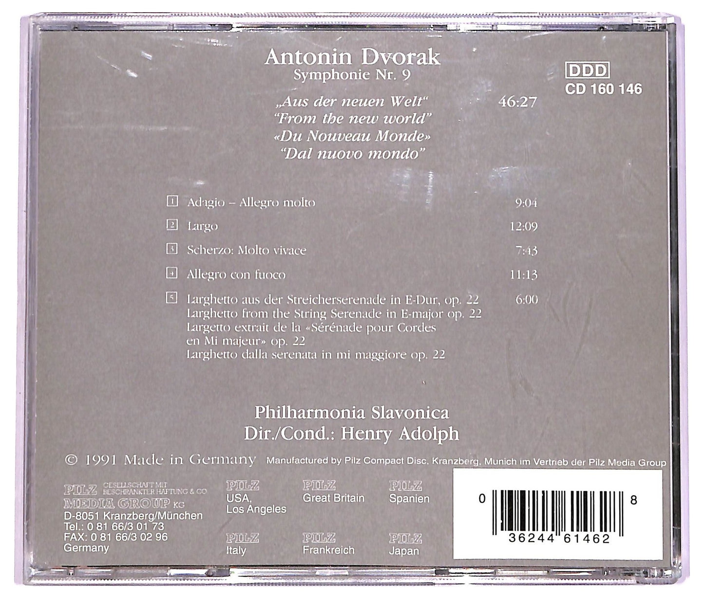 EBOND Philharmonia Slavonica - Antonin Dvořak 'Aus Der Neuen Welt' Symphonie Nr. 9 CD CD072476