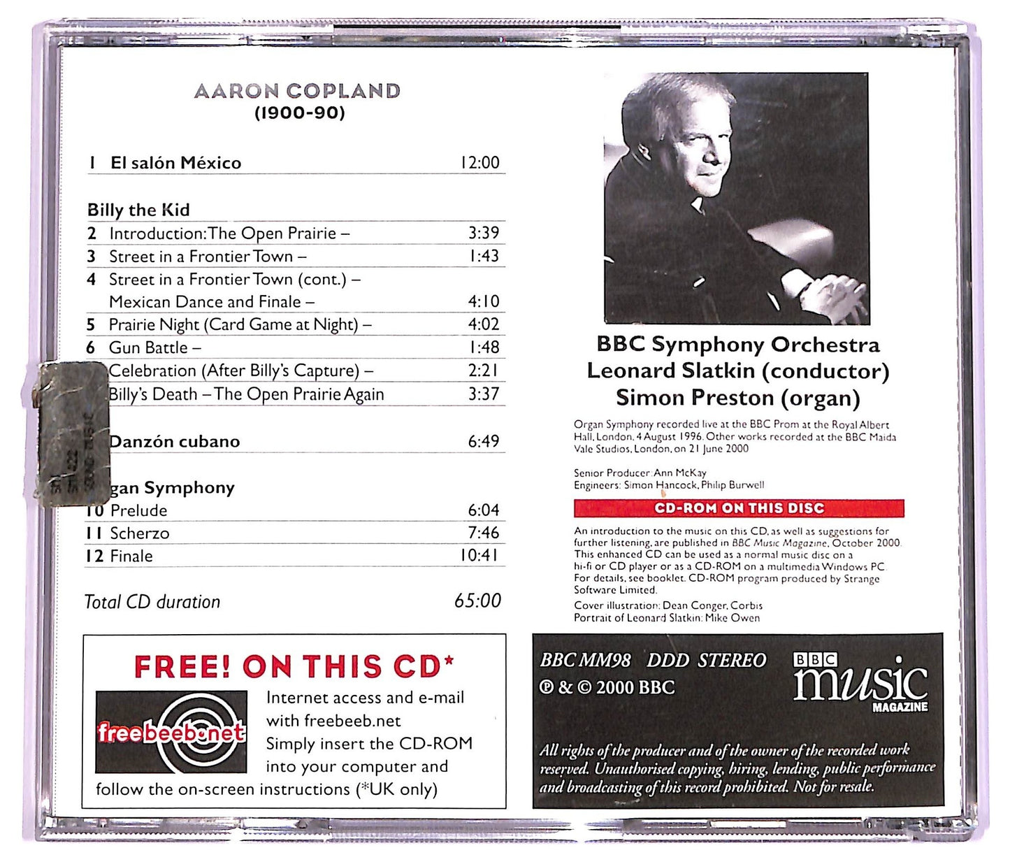 EBOND Copland - Billy The Kid Organ Symphony CD CD072501