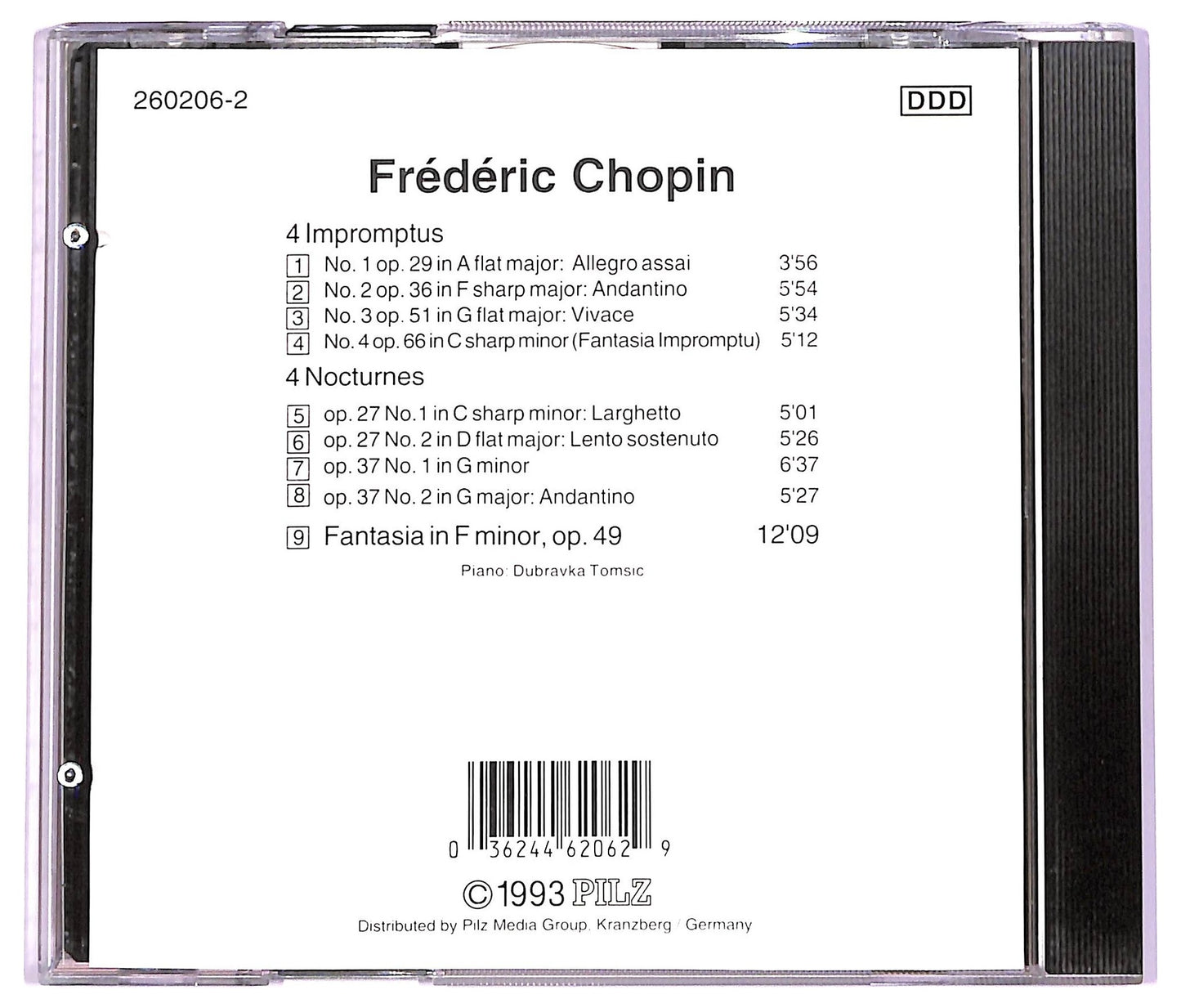 EBOND Frederic Chopin - Impromptus - Nocturnes - Fantasy CD CD072507