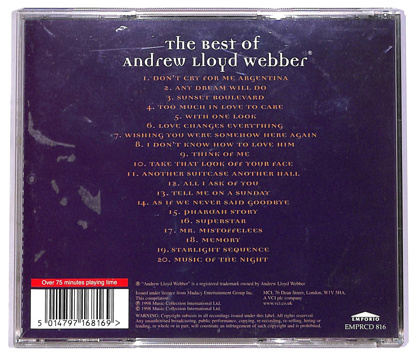 EBOND Andrew Lloyd Webber - The Best Of Andrew Lloyd Webber CD CD072534