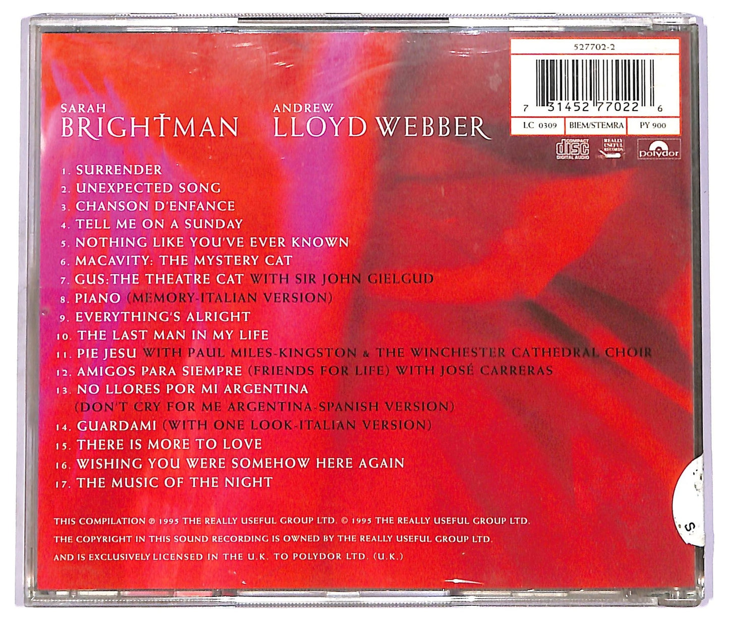 EBOND Sarah Brightman & Andrew Lloyd Webber - Surrender CD CD072536