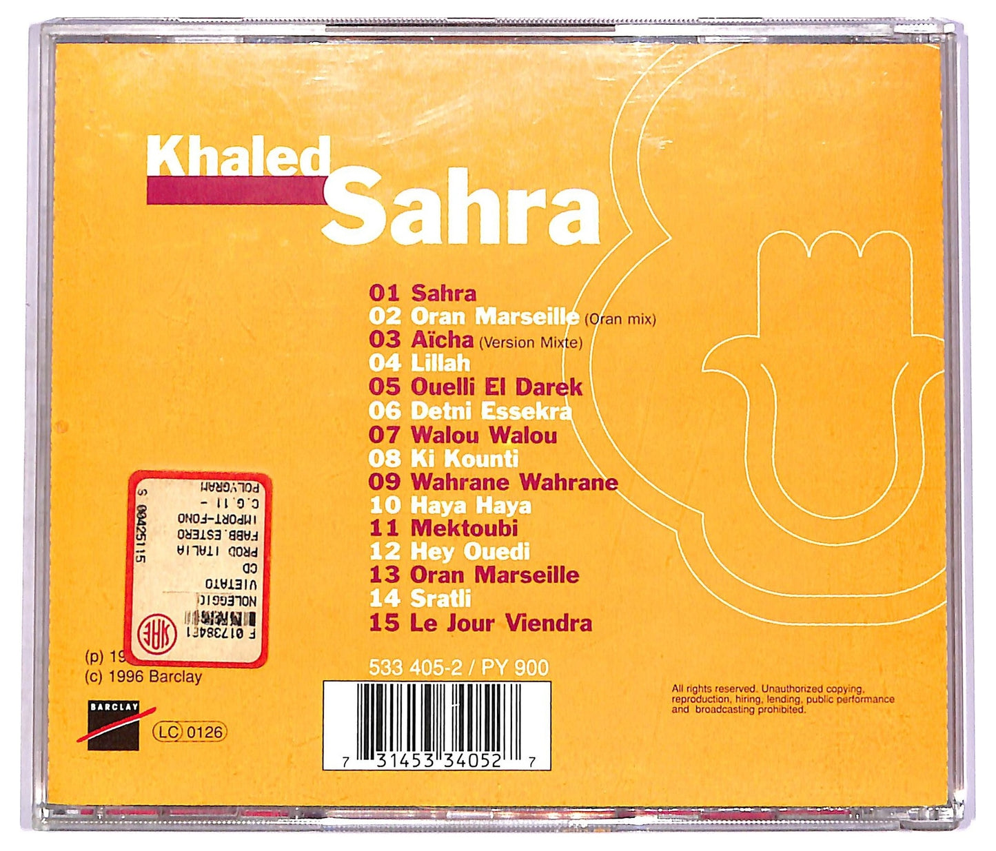 EBOND Khaled - Sahra CD CD072616