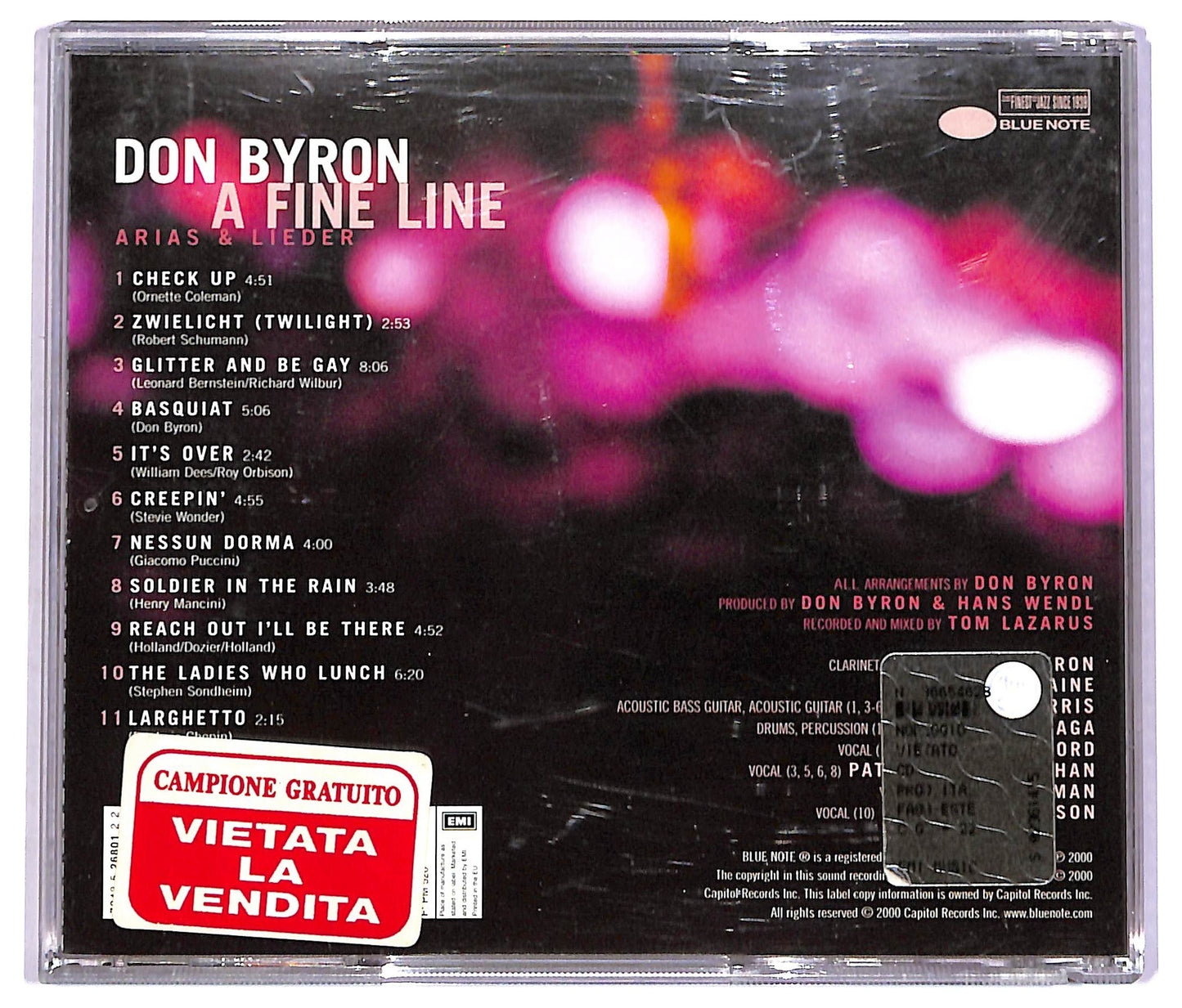 EBOND Don Byron - A Fine Line: Arias & Lieder CD CD072625