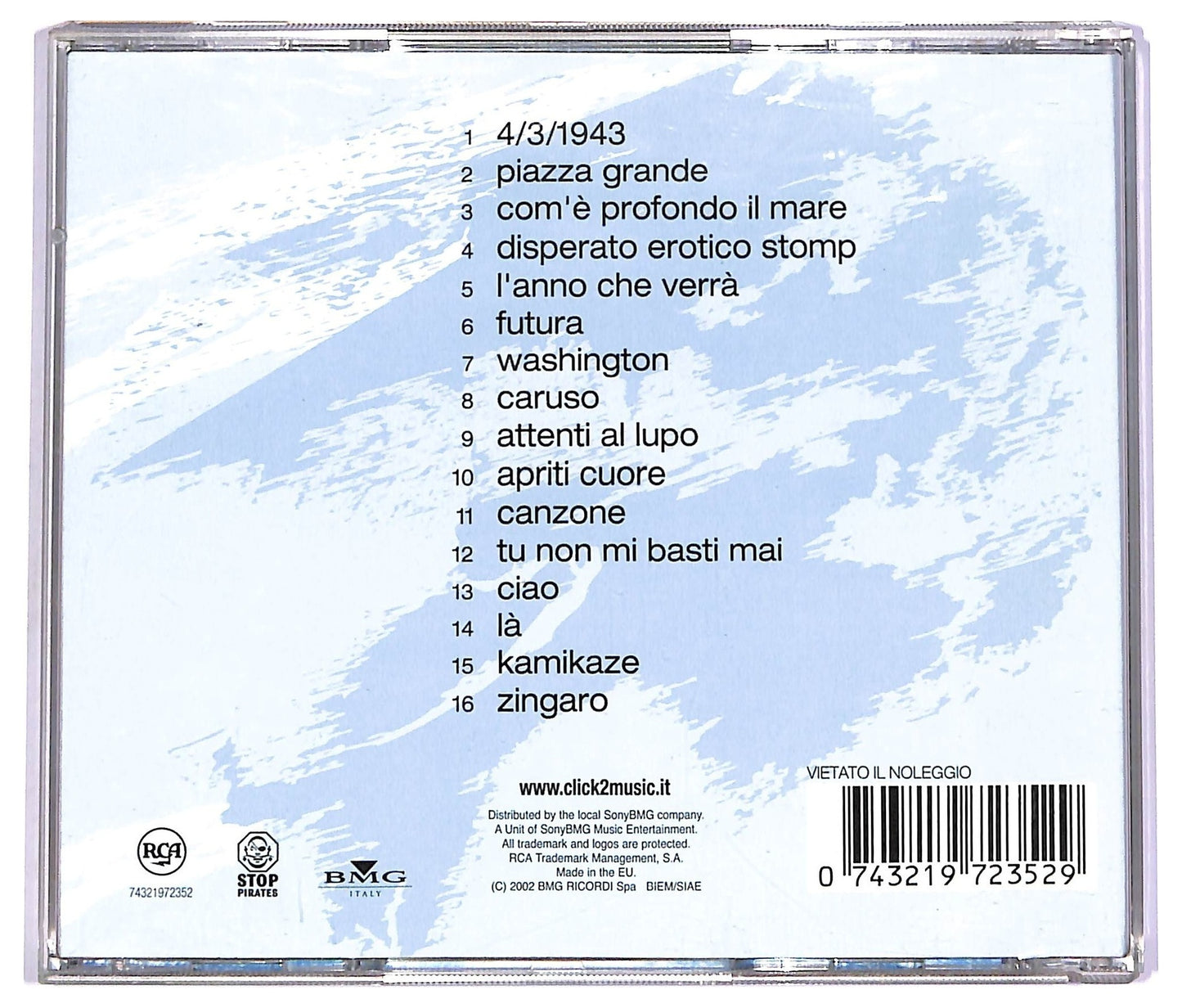 EBOND Lucio Dalla - Caro Amico Ti Scrivo... CD CD072631