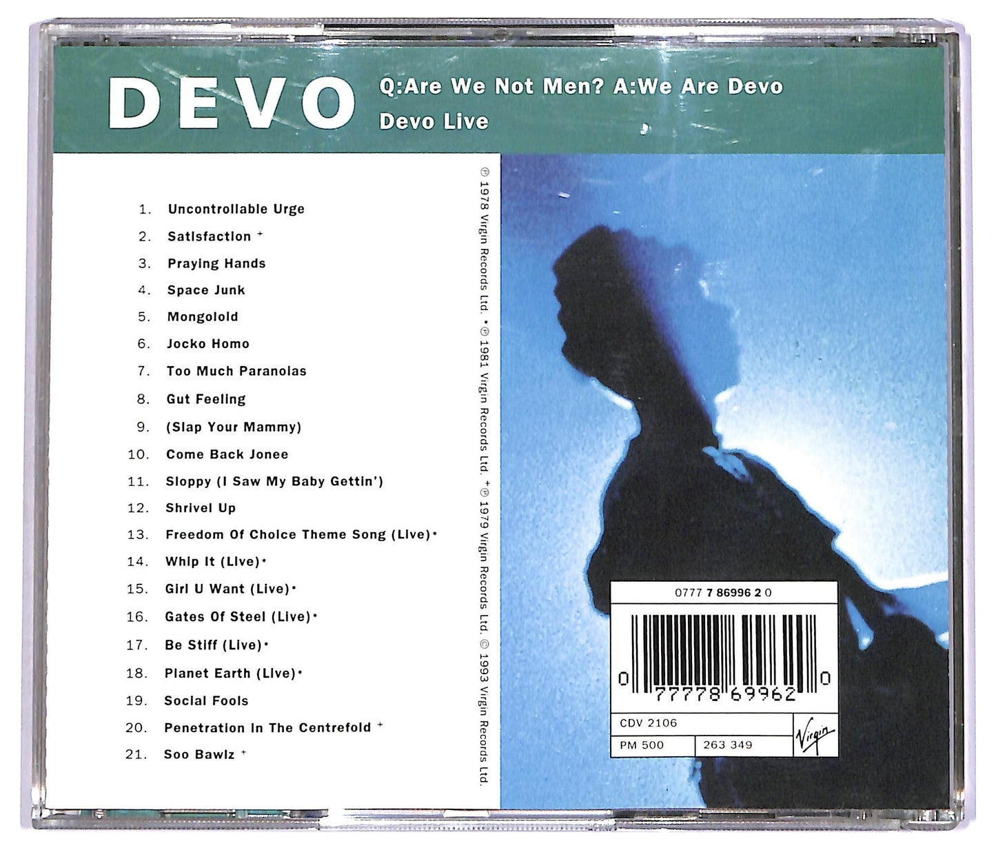 EBOND Devo - Q: Are We Not Men? A: We Are Devo Devo Live CD CD072636