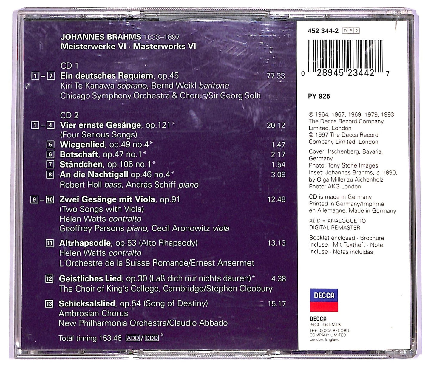 EBOND Brahms - Ein Deutsches Requiem CD CD072746