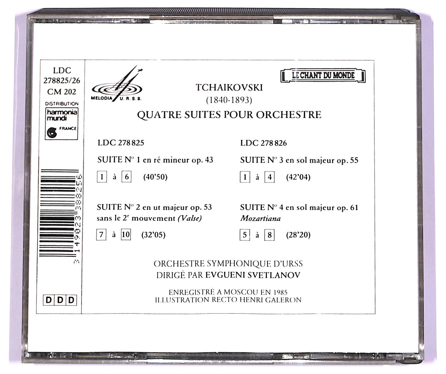 EBOND Tchaikovski - Les Quatre Suites Pour Orchestre CD CD072803