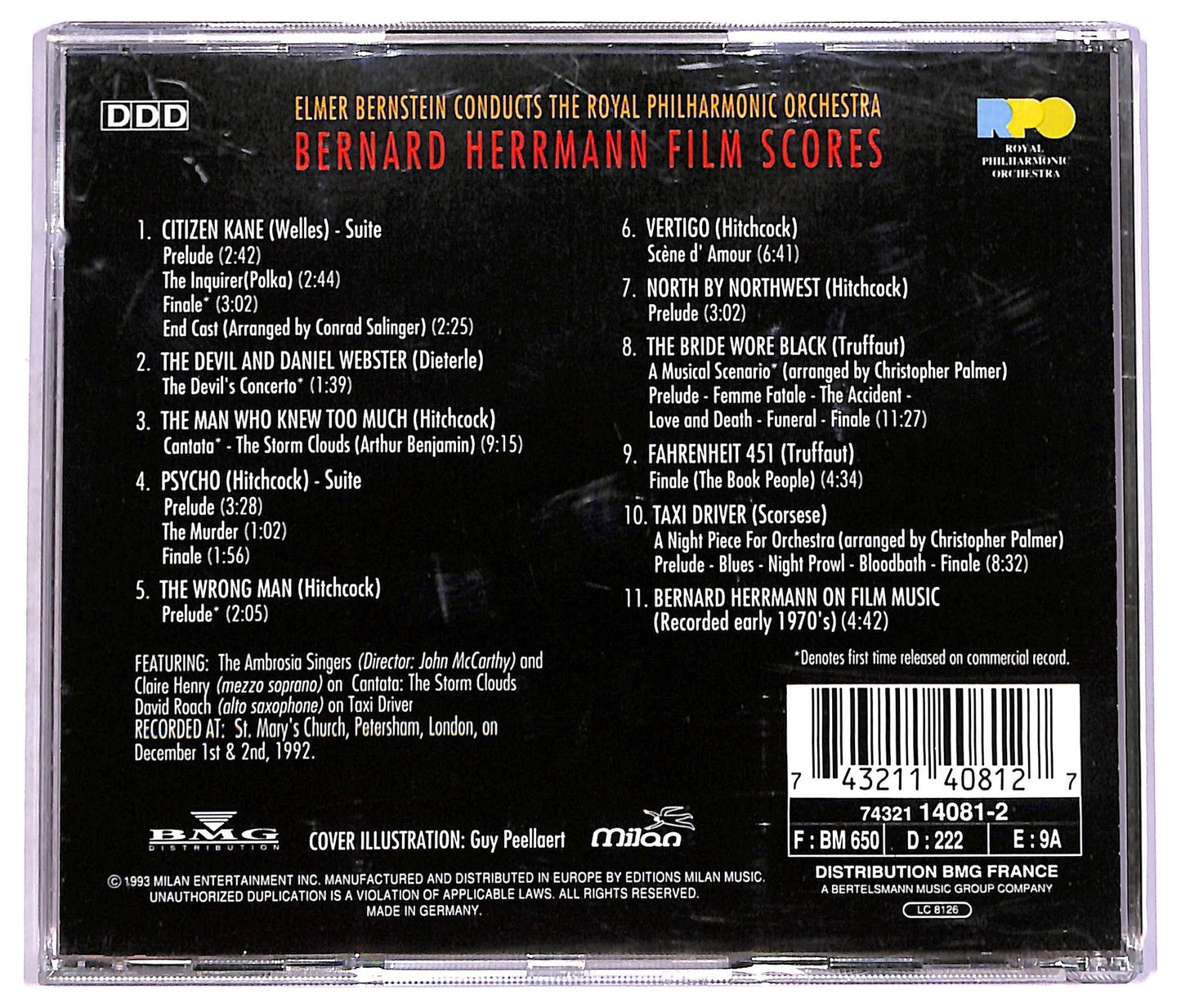 EBOND Bernard Herrmann - Bernard Herrmann Film Scores (From Citizen Kane To Taxi Driver) CD CD072808