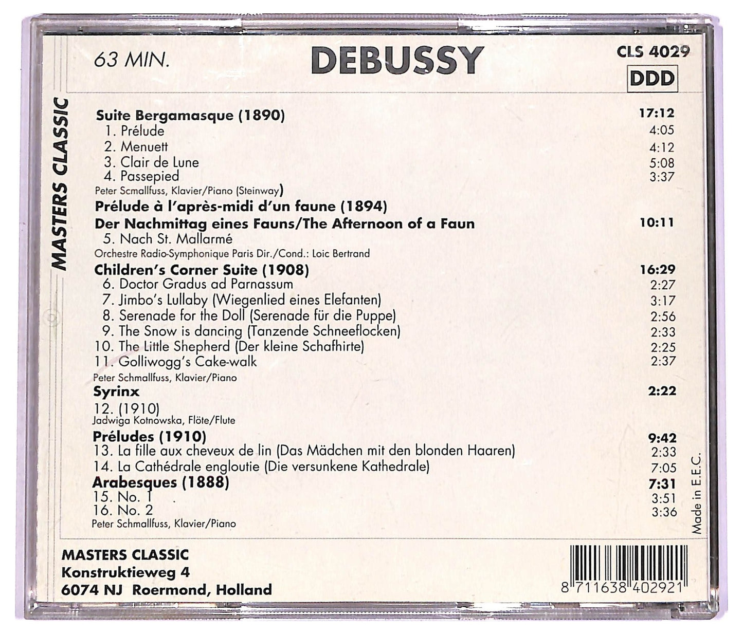 EBOND Debussy - Clair De Lune CD CD072814