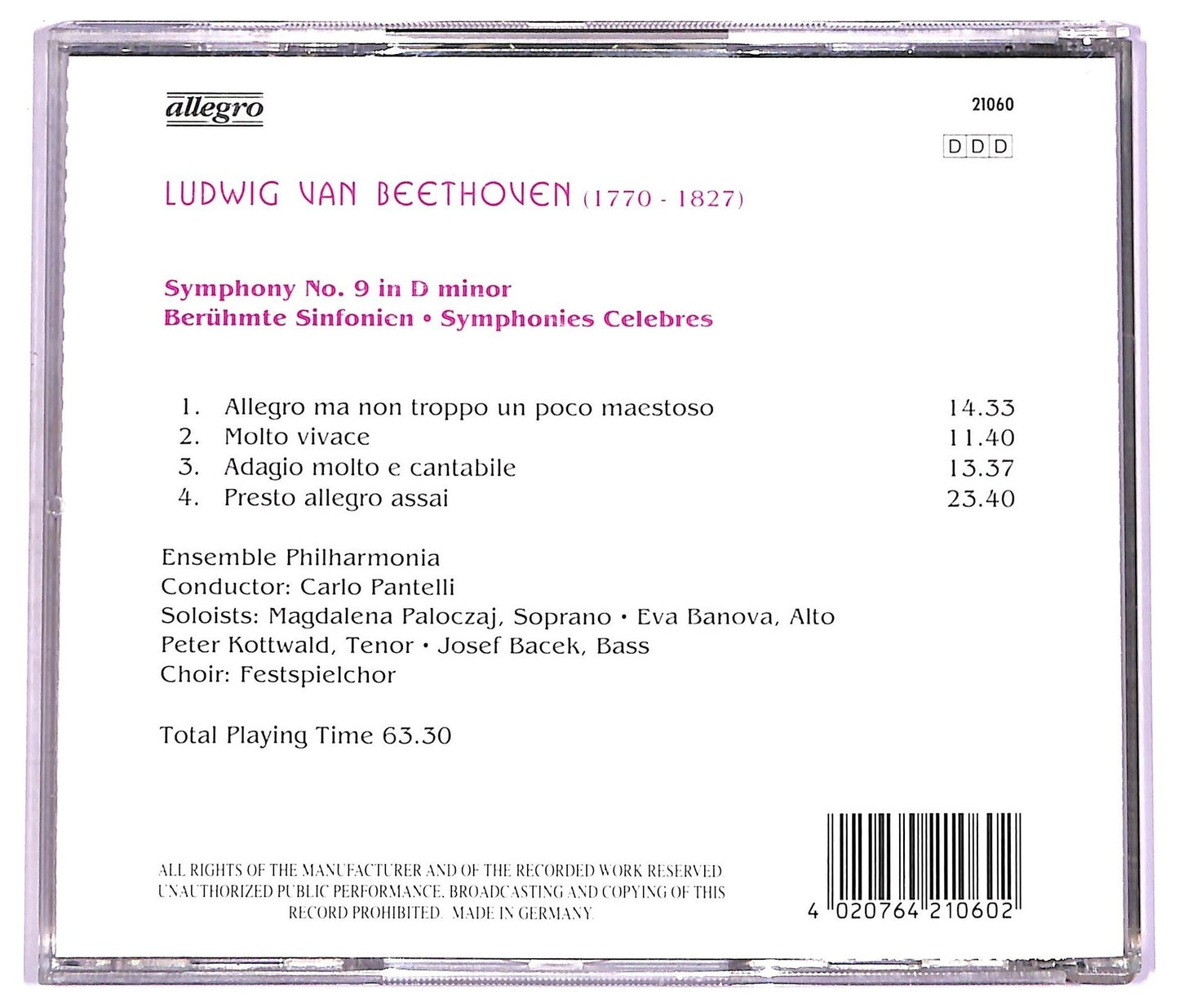 EBOND Beethoven - Symphony No.9 CD CD072827