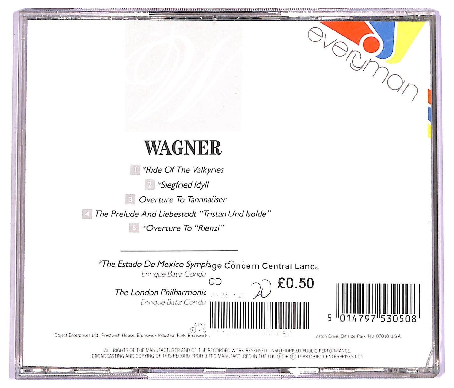 EBOND Wagner - Ride Of The Valkyries Overture To Tannhauser CD CD072836