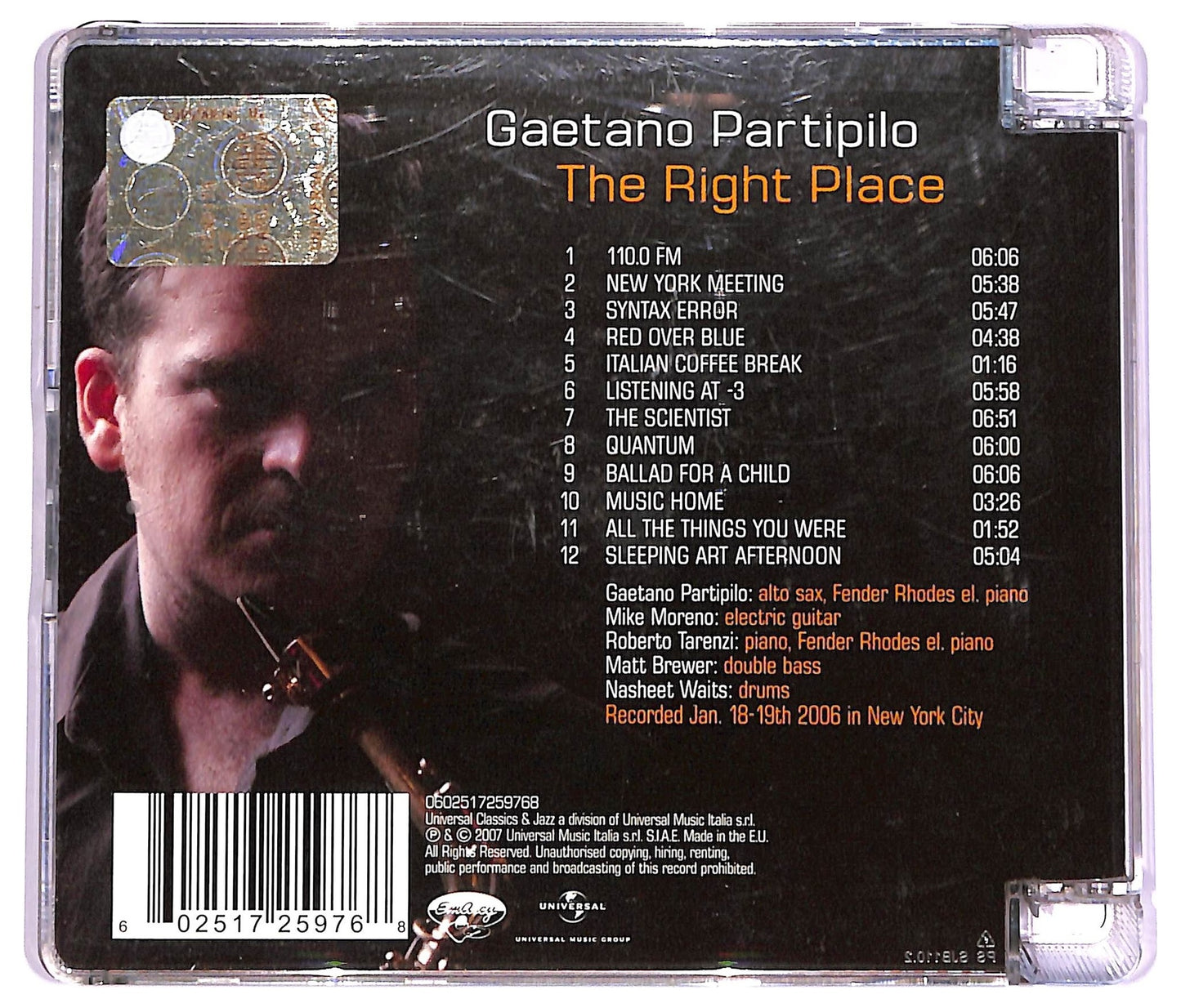 EBOND Gaetano Partipilo - The Right Place CD CD072916
