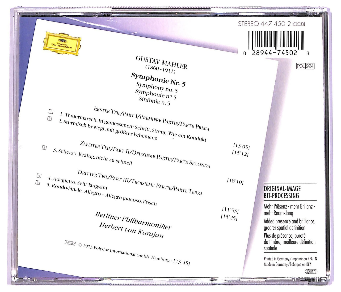 EBOND Gustav Mahler - 5. Symphonie CD CD072954