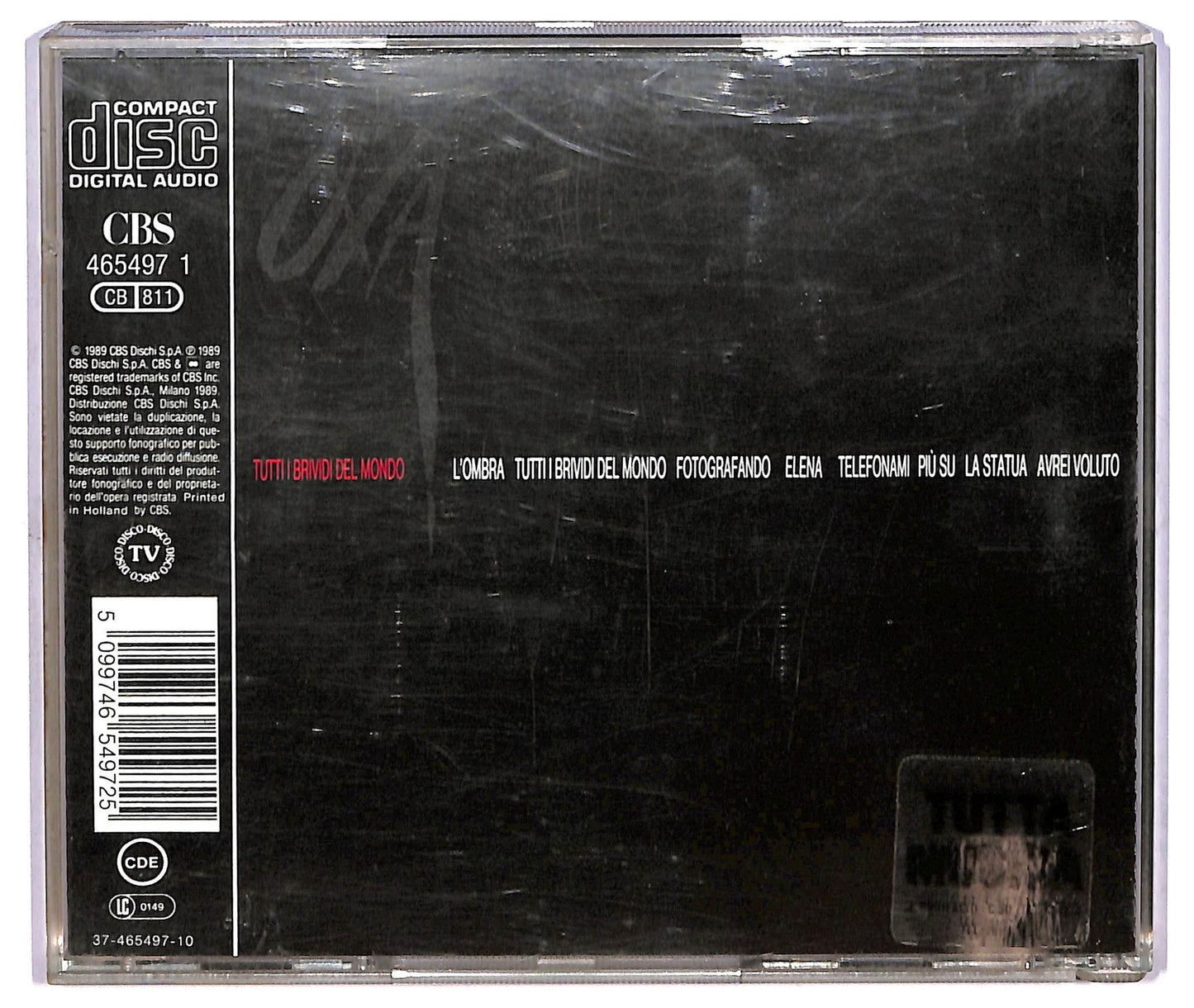 EBOND Anna Oxa - Tutti I Brividi Del Mondo CD CD073051