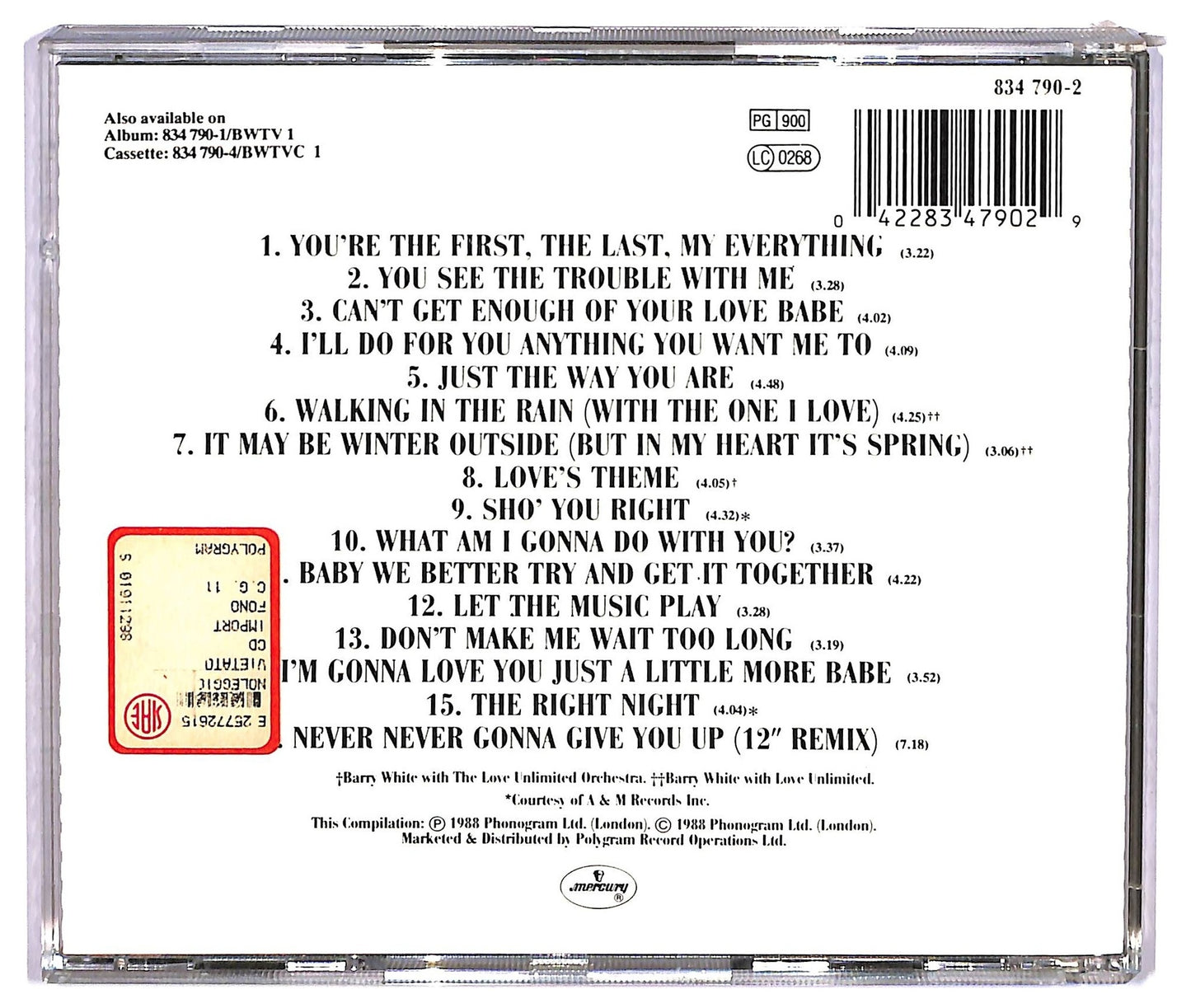 EBOND Barry White - The Collection CD CD073060