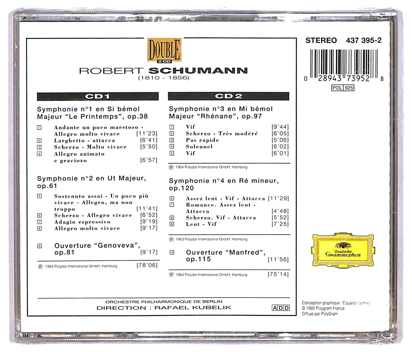 EBOND Schumann - Les Quatre Symphonies - Ouvertures : Genoveva, Manfred CD CD073143
