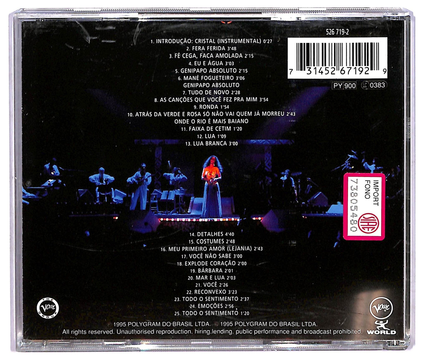 EBOND Maria Bethania - Ao Vivo CD CD073203