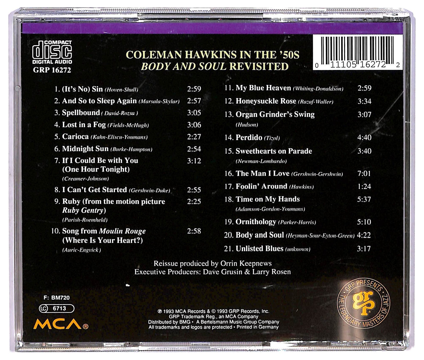 EBOND Coleman Hawkins - In The 50's: Body & Soul Revisited CD CD073204